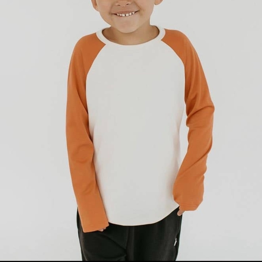 NWT  Bamboo/Cotton Baseball Raglan Shirt